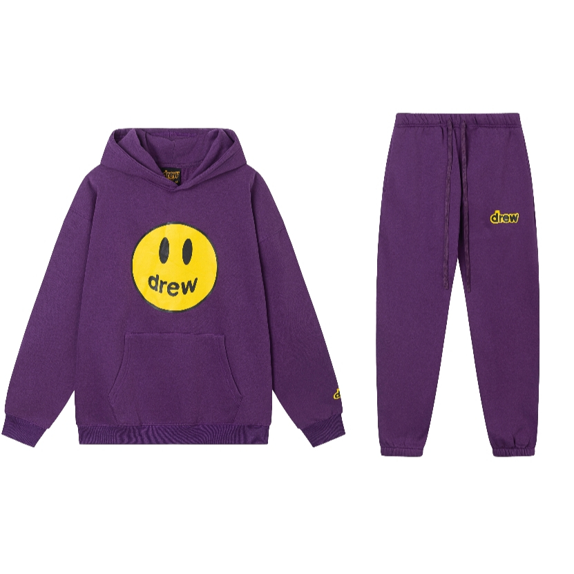 Áo Hoodie cotton Dáng Rộng Dài Tay In Hình Mặt Cười Phong Cách Đường Phố Mỹ Cá Tính