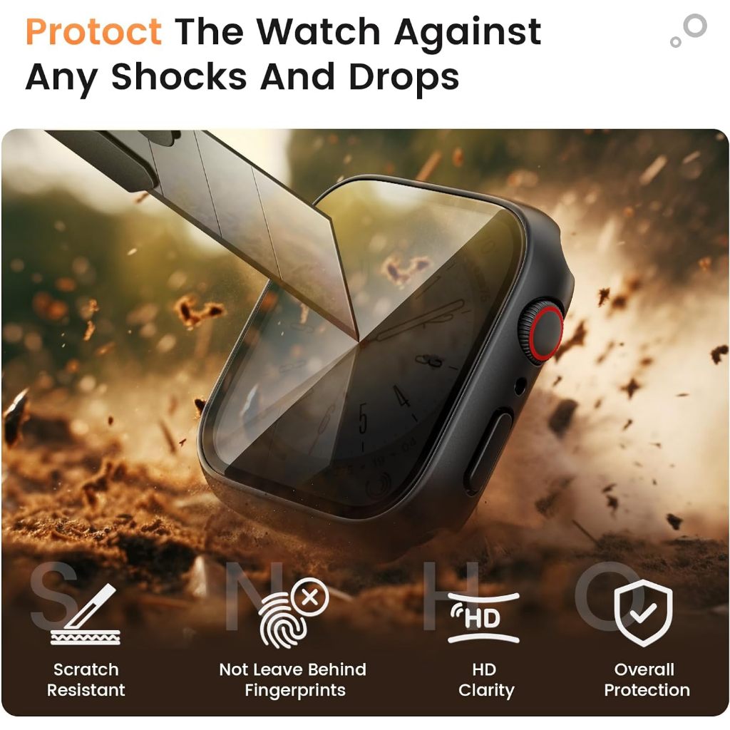 Ốp Bảo Vệ Màn Hình Đồng Hồ Thông Minh apple watch 49mm 45mm 41mm 44mm 40mm 38mm series 9 / 8 / 7 / se / 6 / 5 / 4 / 3 / 2 / 1
