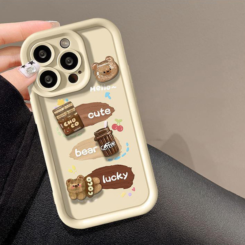 Ôp Điện Thoại Dẻo Hình Gấu Nhỏ Dễ Thương Cho vivo y21s y33s y33t y21t y20 y12 s y17 y15 2020 y22s y16 y27 y36 v29 v21 v23 V27Pro Ốp