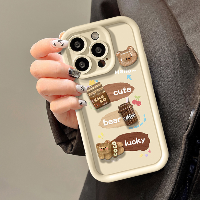 Ôp Điện Thoại Dẻo Hình Gấu Nhỏ Dễ Thương Cho vivo y21s y33s y33t y21t y20 y12 s y17 y15 2020 y22s y16 y27 y36 v29 v21 v23 V27Pro Ốp
