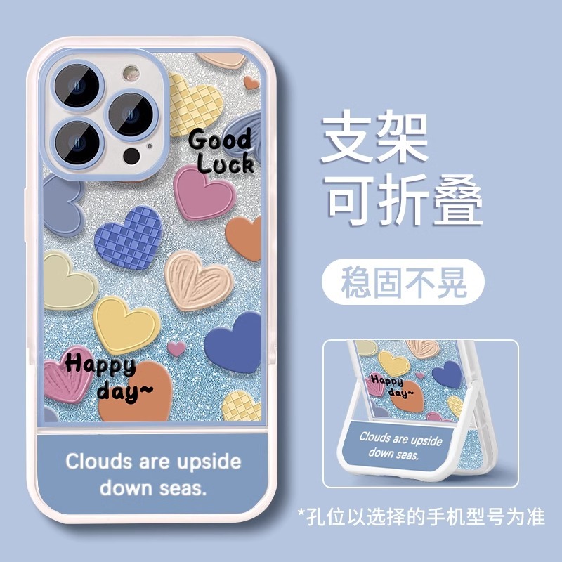 Dễ Thương Ốp Điện Thoại Hình Trái Tim Nhiều Màu Có Giá Đỡ Ẩn Cho xiaomi 10 10 pro 10s 10 lite 11 11 pro 11 ultra