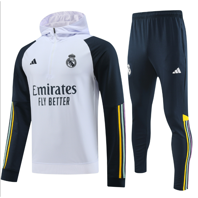 Áo Hoodie real madrid Màu Trắng Với Tỷ Lệ 1: 1 23-24