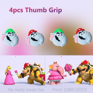 Bộ 4 Nút Bọc Cần Điều Khiển Chơi Game super mario bros wonder Cho nintendo switch / oled / lite