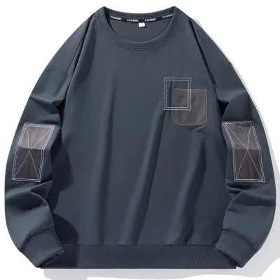 Áo Thun Tay Dài Cổ Tròn Màu Trơn Đơn Giản Thoải Mái Thời Trang Thu Đông Cho Nam