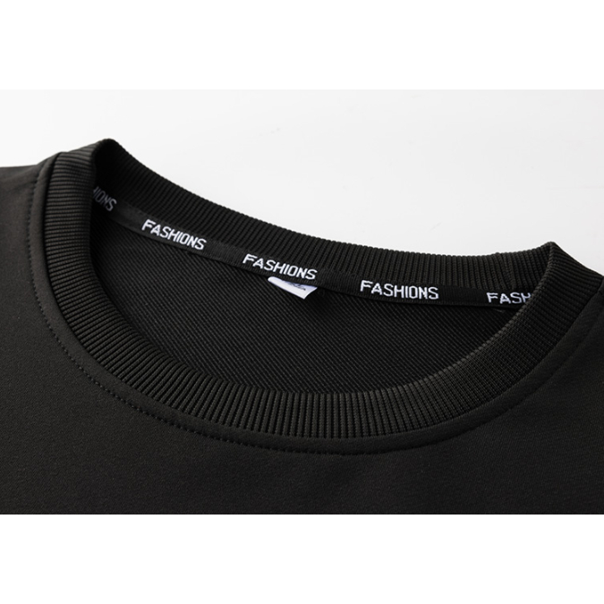 Áo Thun Tay Dài Cổ Tròn Màu Trơn Đơn Giản Thoải Mái Thời Trang Thu Đông Cho Nam