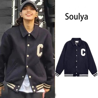 Blackpink Lisa Áo Khoác Bóng Chày Dài Tay In Chữ Cá Tính Cho Nam Nữ