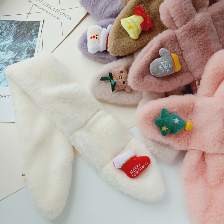 Khăn Choàng Lông Dày Dặn Giữ Ấm Mùa Thu Đông Cho Bé