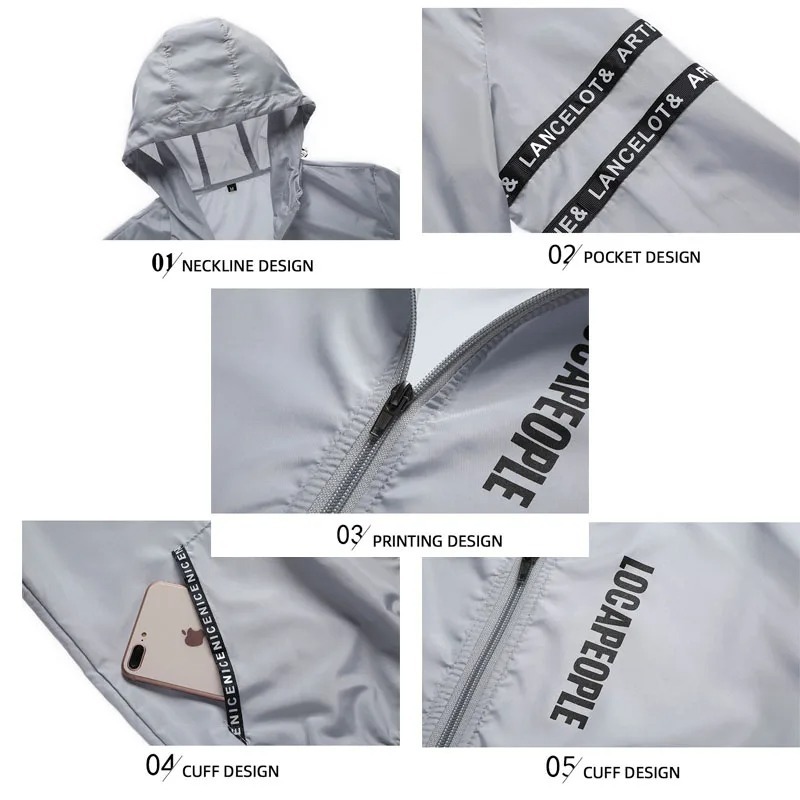 Áo Khoác Tay Dài Chống Tia UV Phong Cách Thể Thao Thời Trang Mùa Hè Cho Nam