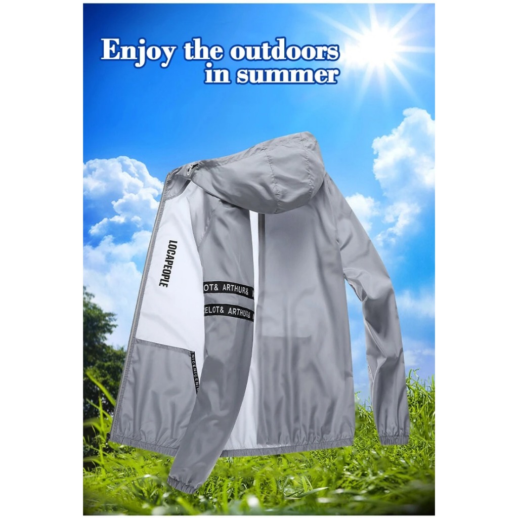 Áo Khoác Tay Dài Chống Tia UV Phong Cách Thể Thao Thời Trang Mùa Hè Cho Nam