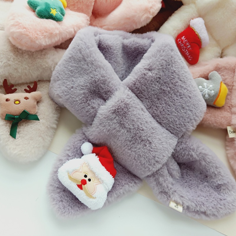 Khăn Choàng Lông Dày Dặn Giữ Ấm Mùa Thu Đông Cho Bé