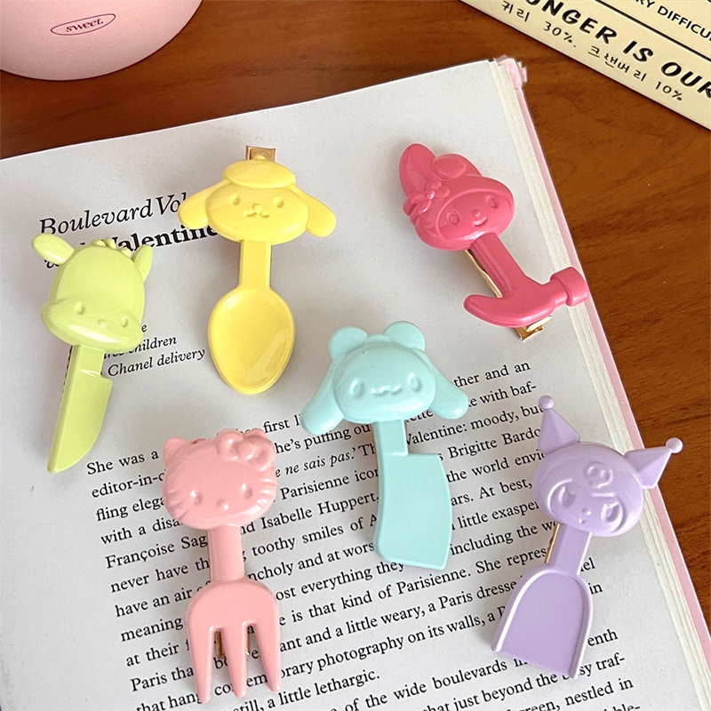 🍒🍒Cherrykoko SANRIO Kẹp Tóc Hình Mèo Dễ Thương Phong Cách Nhật Bản Cho Nữ