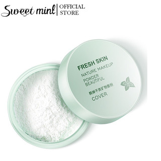 Sweet Mint Hộp phấn phủ rorce dạng nén kết cấu nhẹ kiềm dầu thoáng khí che khuyết điểm chuyên dụng