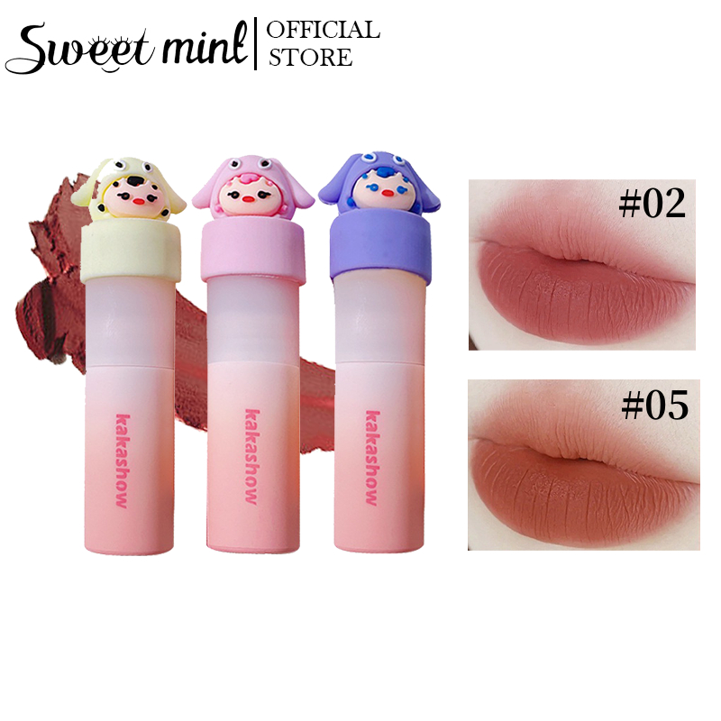 Sweet Mint Son kem lì kakashow mịn mượt như nhung lâu trôi không khô môi thiết kế hình búp bê dễ thương với