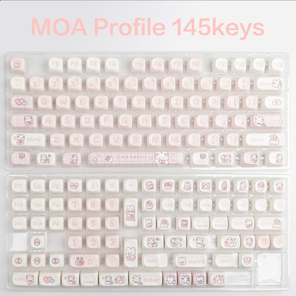Snack rabbit keycaps MOA profile Dye-Sublimation PBT keycap 142keys