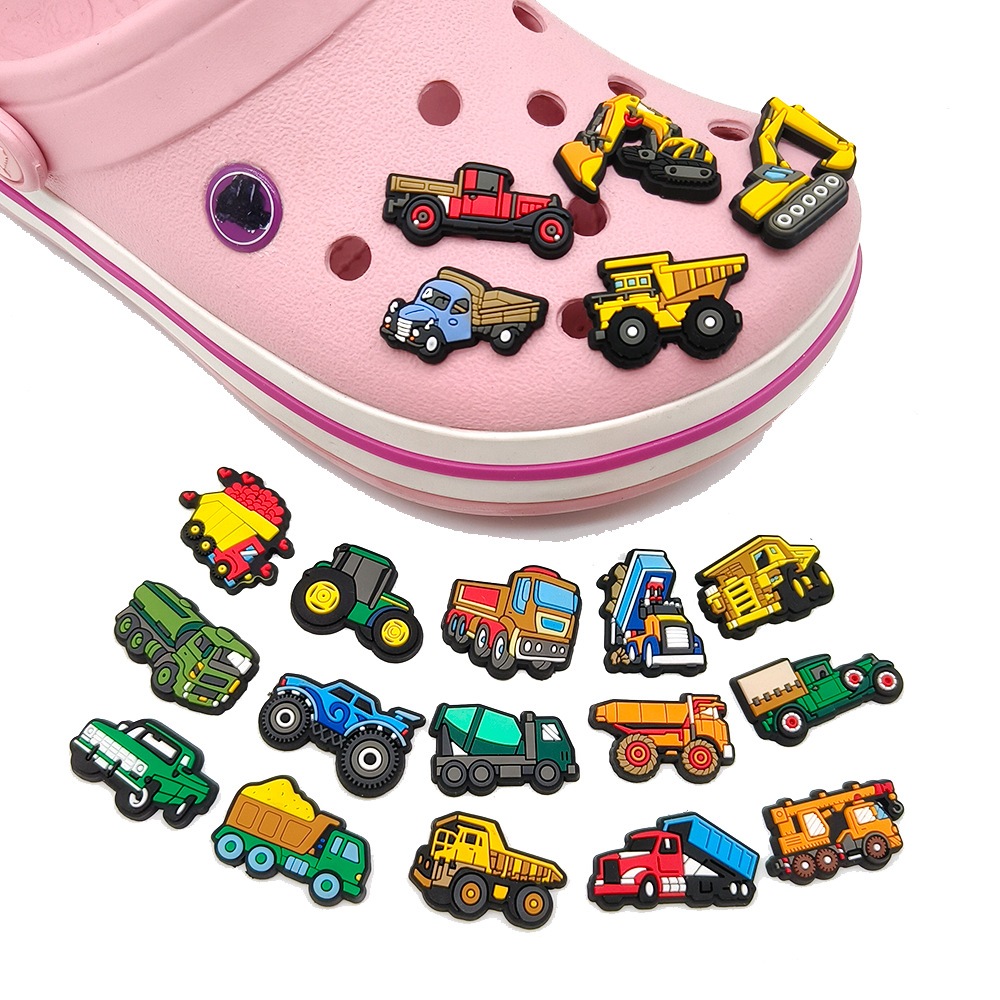 Mới 1 Khóa Kẹp Giày Dép crocs diy Hình Xe Hơi Hoạt Hình Trang Trí Quà Tặng Cho Trẻ Em