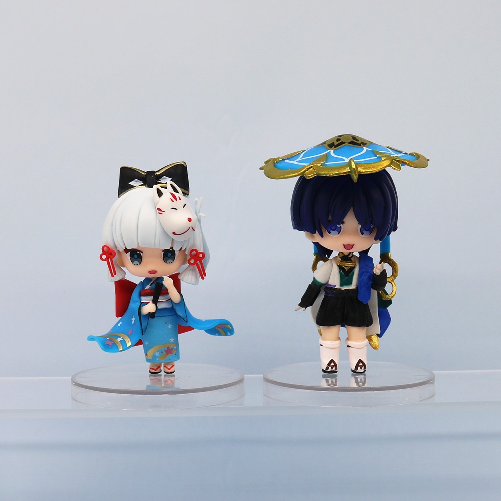 Bộ 6 Mô Hình Nhân Vật game yae Milee kamisato ayaka 9-10.5cm Bằng pvc