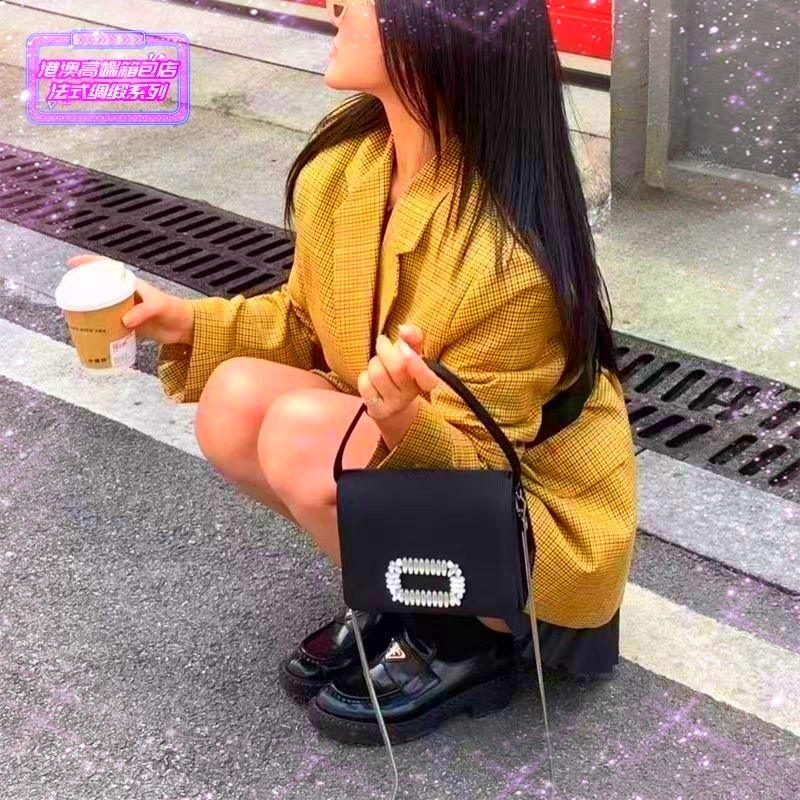 Pháp lụa kim cương đơn vai túi thời trang bên Lady túi xách