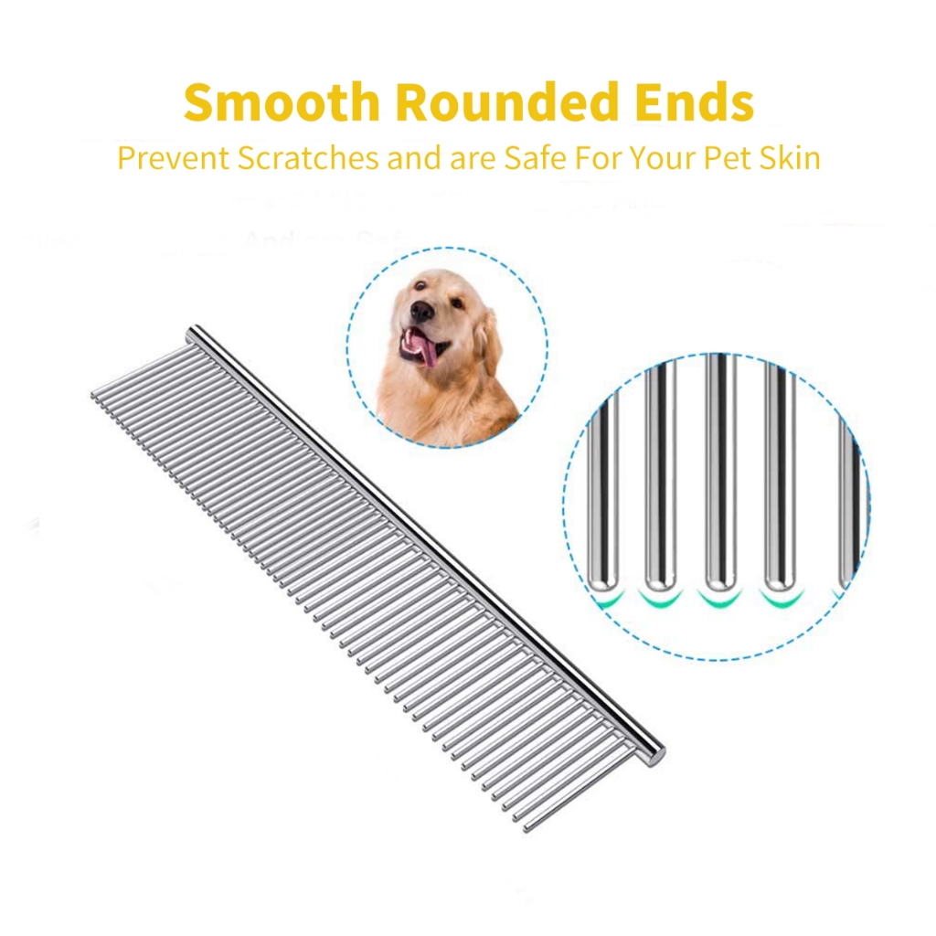 Lược Chải Lông Thú Cưng Răng Tròn Chống Trượt Có Tay Cầm Ngăn Chặn Thắt Nút Và Thảm Dài