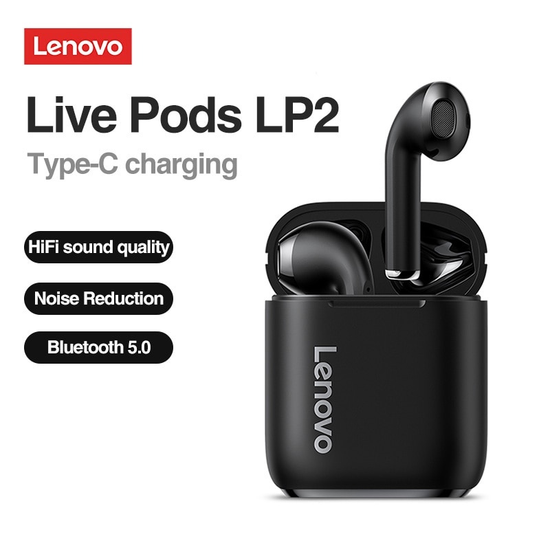 Tai Nghe bluetooth Không Dây lenovo LP2 tws ipx5 Giảm Tiếng Ồn Chống Thấm Nước Chất Lượng Cao Cho iphone oppo iphone oppo