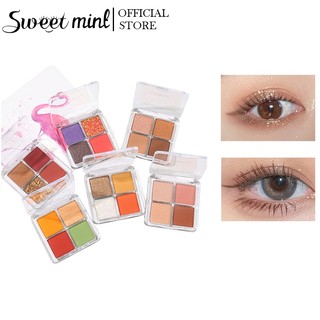 Sweet mint Bảng mắt nhũ 4 ô LAMEILA bản mini đa năng