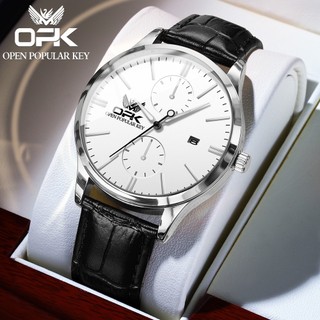  Đồng hồ nam OPK 8159 chính hãng dây da có chức năng lịch chống nước mặt số phát sáng  