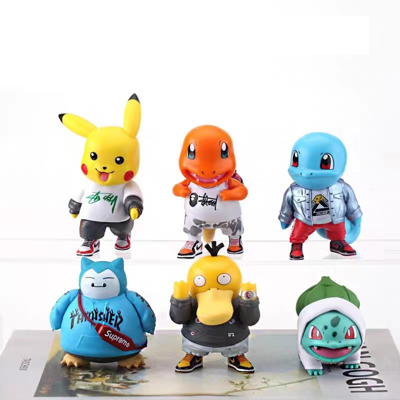 Set 6 Mô Hình Nhân Vật Phim pokemon 5-10.5cm