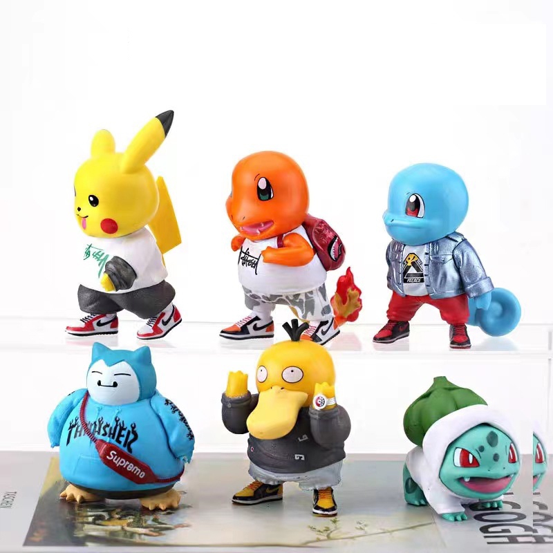 Set 6 Mô Hình Nhân Vật Phim pokemon 5-10.5cm