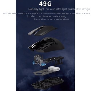 DELUX M800ultra Lightweight three-mode wired wireless 2.4G Bluetooth game mouse