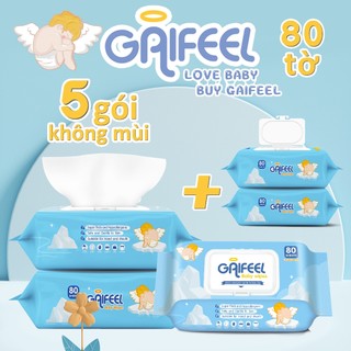  GAIFEEL Set 80 khăn giấy ướt khăn ướt chuyên dùng cho bé Khăn lau 