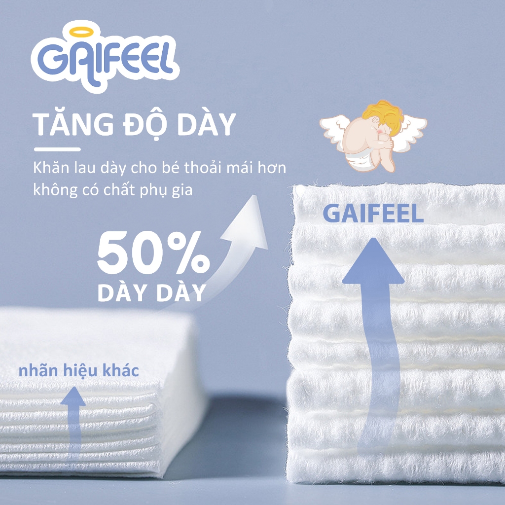 Set 80 khăn giấy ướt GAIFEEL khăn ướt chuyên dùng cho bé Khăn lau