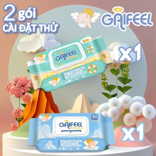  Túi 80 khăn giấy ướt GAIFEEL khăn ướt Khăn lau mùi sữa không mùi chất lượng cao sử dụng cho trẻ em 