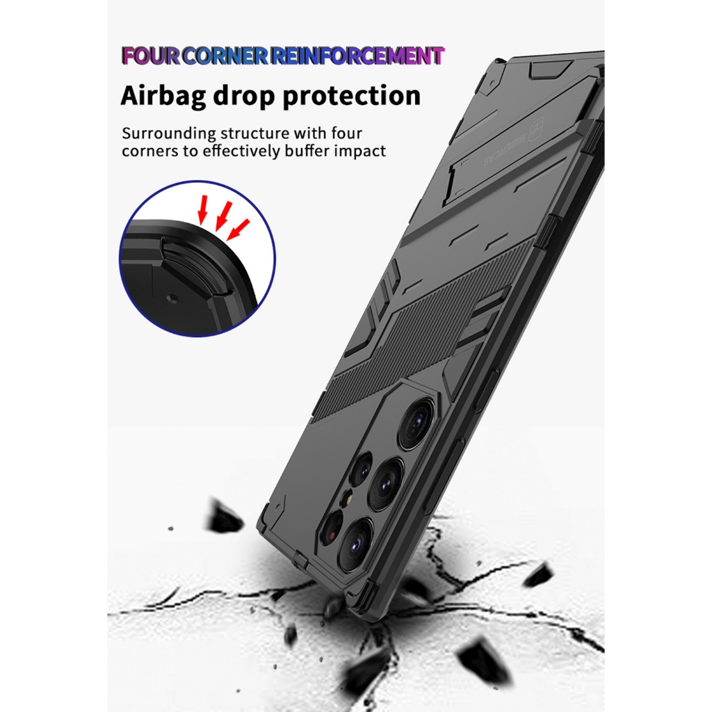 UFLAXE Ốp Điện Thoại Cho Samsung Galaxy S23 / 23 Plus / Samsung S23 Ultra / S23 FE Ốp Lưng Cứng Áo Giáp Punk Bảo Vệ Toàn Diện Có Chân Đỡ