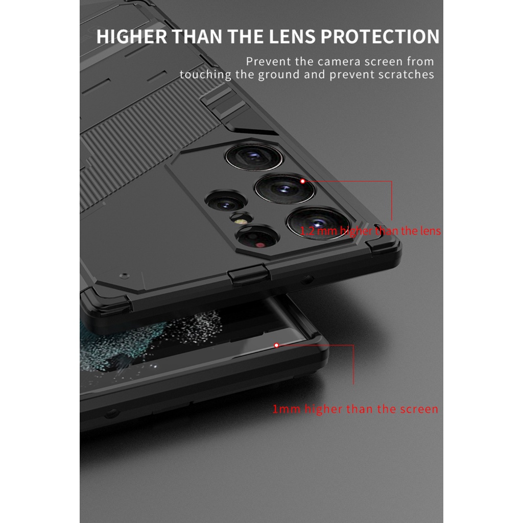 UFLAXE Ốp Điện Thoại Cho Samsung Galaxy S23 / 23 Plus / Samsung S23 Ultra / S23 FE Ốp Lưng Cứng Áo Giáp Punk Bảo Vệ Toàn Diện Có Chân Đỡ