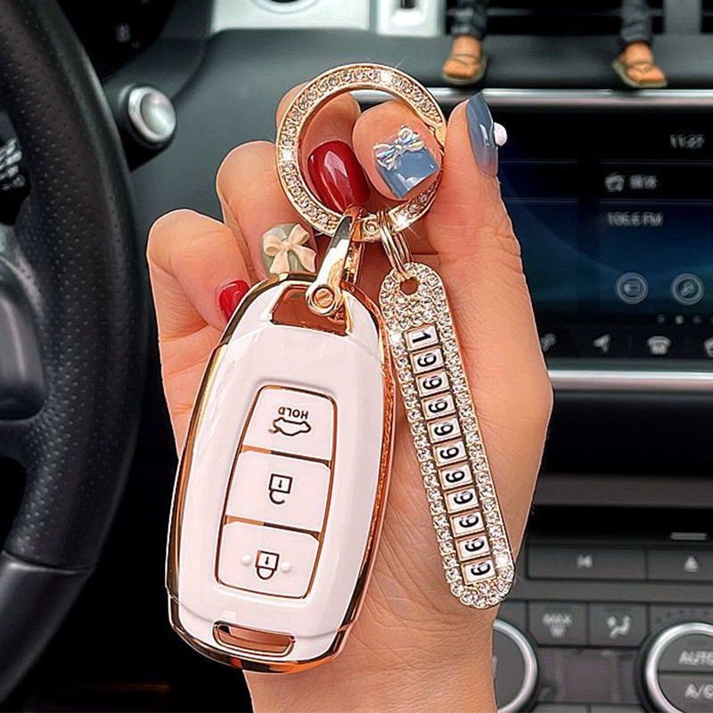 Ốp Bảo Vệ Khóa Xe Hyundai Accent , Kona, Santafe  tpu key cover