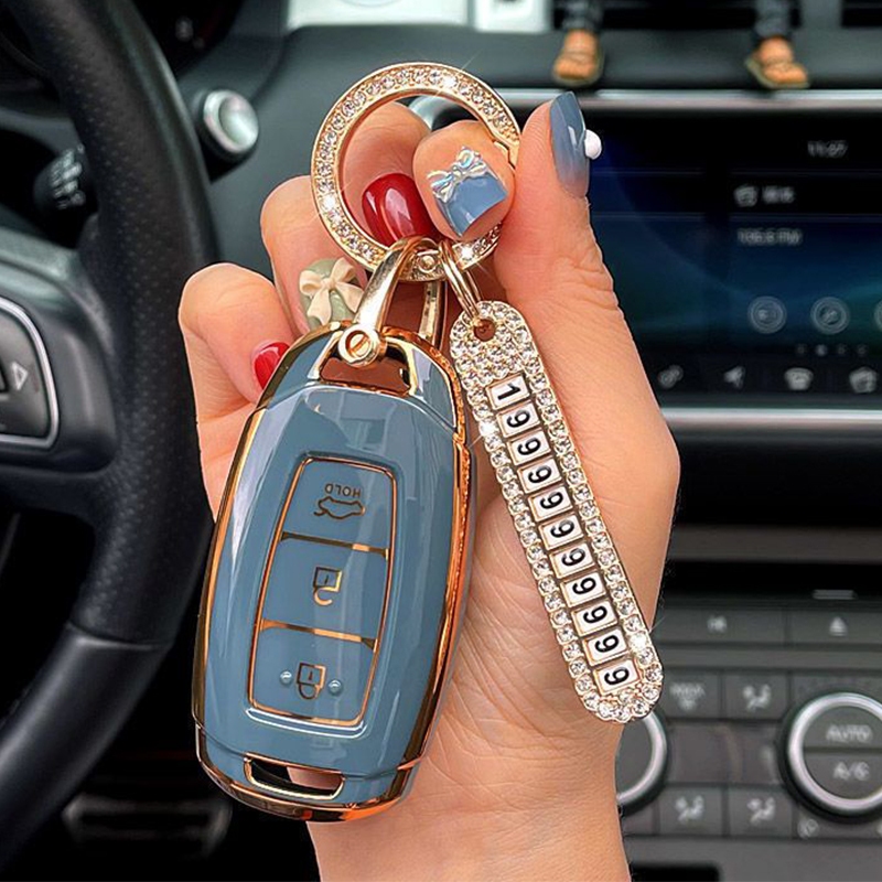 Ốp Bảo Vệ Khóa Xe Hyundai Accent , Kona, Santafe  tpu key cover
