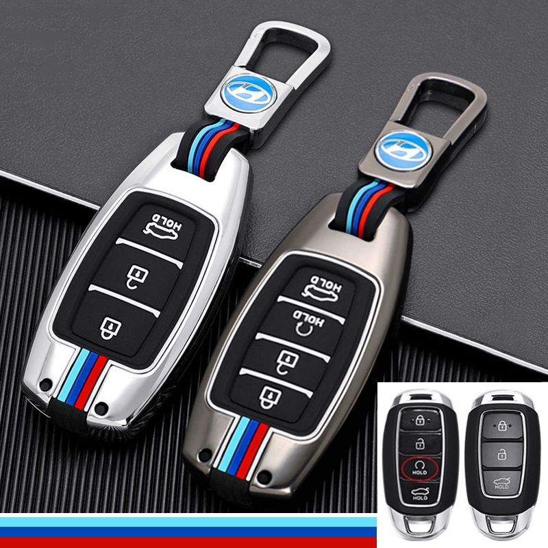 ốp chìa khoá accent 2023 2022 chìa thông minh 4 nút bấm bao/Ốp chìa khoá Hyundai Accent Kona 3 nút b