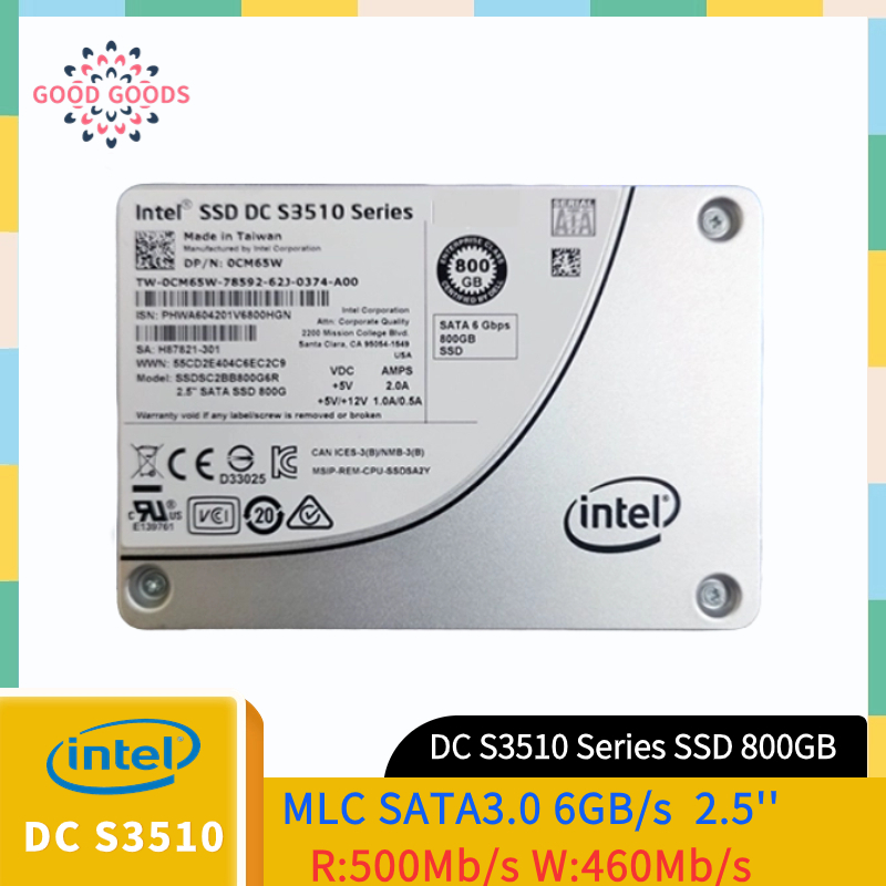 Máy Tính intel ssd dc s3510 series 800gb sata3.0 2.5 "mlc Chất Lượng Cao