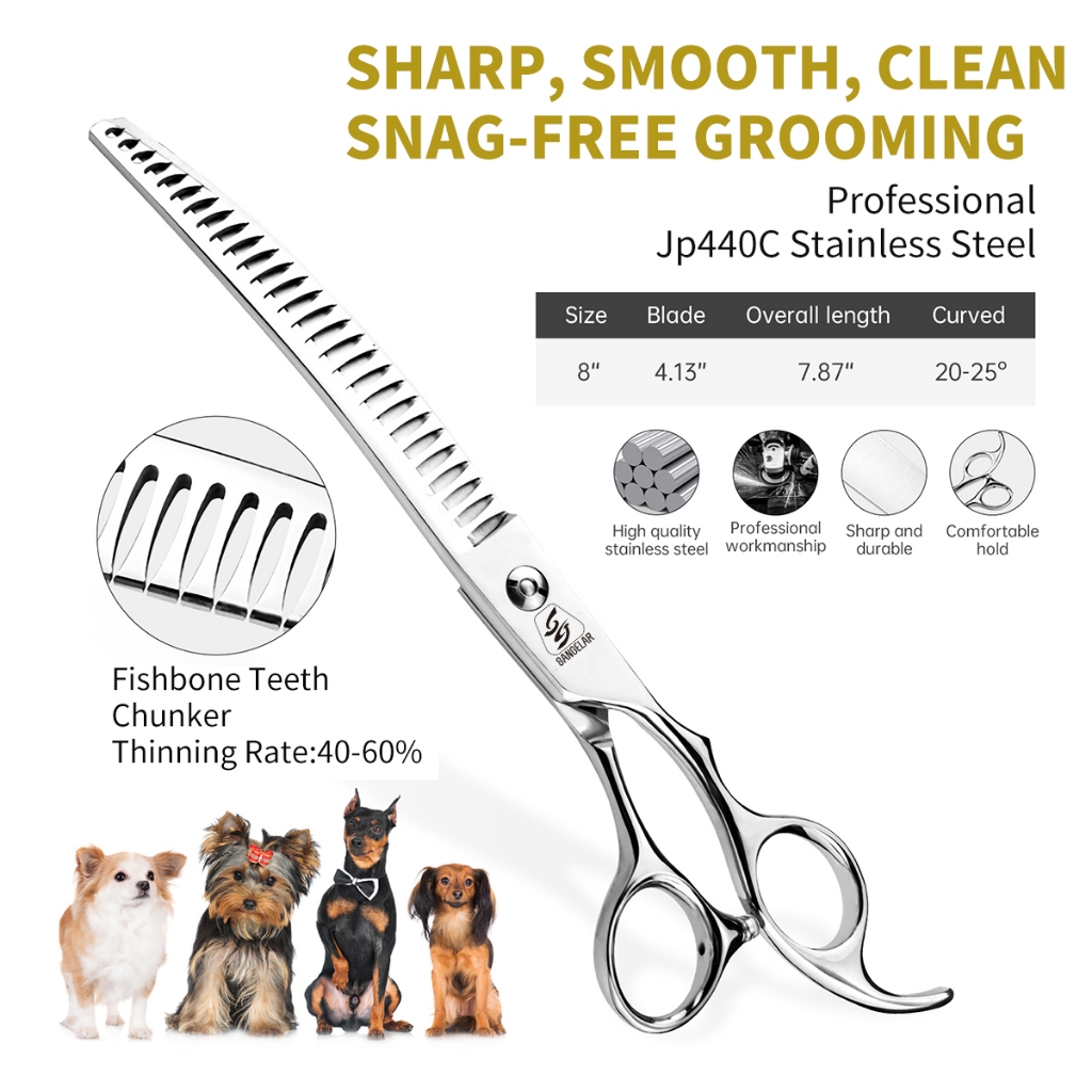 Sangelar Kéo Cắt Tỉa Lông Thú Cưng Chuyên Nghiệp 7.5 inch 8 inch 440c