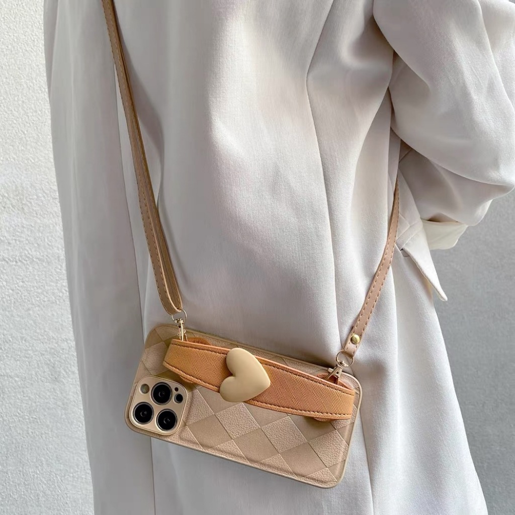 Ốp Điện Thoại Dẻo Hình Vuông Đính Kim Cương Kèm Trái Tim Cho iphone 14Proax 13 pro max 12 pro max 11 pro max xsmax xr x 7 8 plus