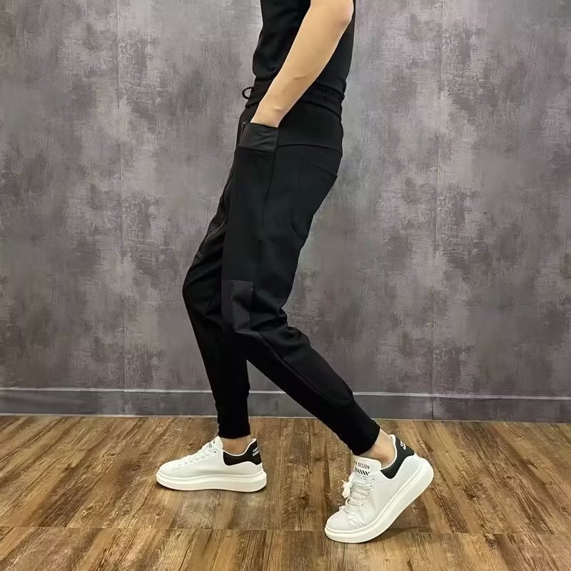 Quần Dài Dáng Rộng Có Khóa Kéo Thời Trang Thu Đông Cho Nam Giới Size m-3xl