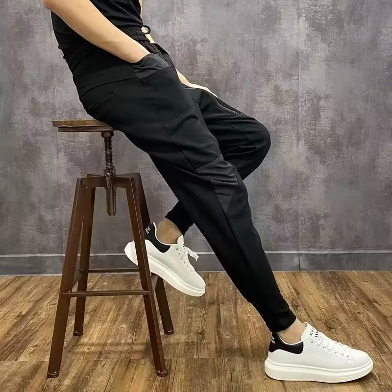 Quần Dài Dáng Rộng Có Khóa Kéo Thời Trang Thu Đông Cho Nam Giới Size m-3xl