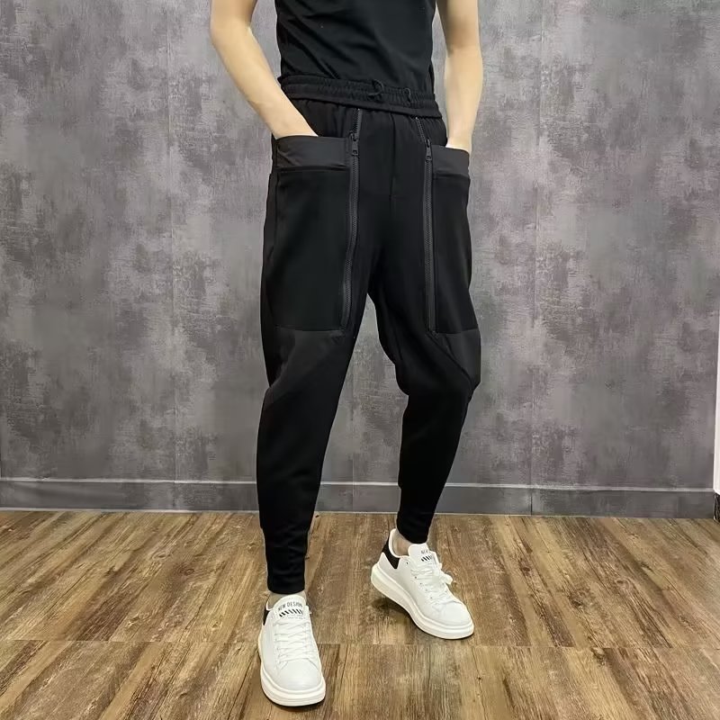 Quần Dài Dáng Rộng Có Khóa Kéo Thời Trang Thu Đông Cho Nam Giới Size m-3xl