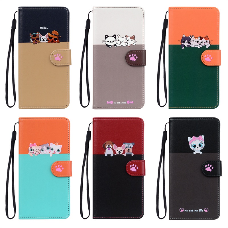 Dành Cho Samsung Galaxy A05s A15 A71 4g A715f S24 Plus Phim Hoạt Hình Siêu Sang Trọng Dễ Thương Flip Case Da PU Túi Đựng Thẻ Vỏ Điện Thoại