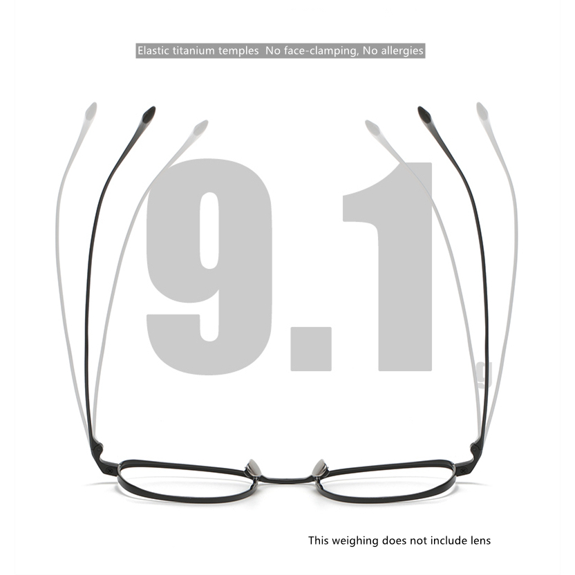 Mắt Kính Gọng Vuông Siêu Nhẹ Bằng Titan Phong Cách Nhật Bản Đơn Giản