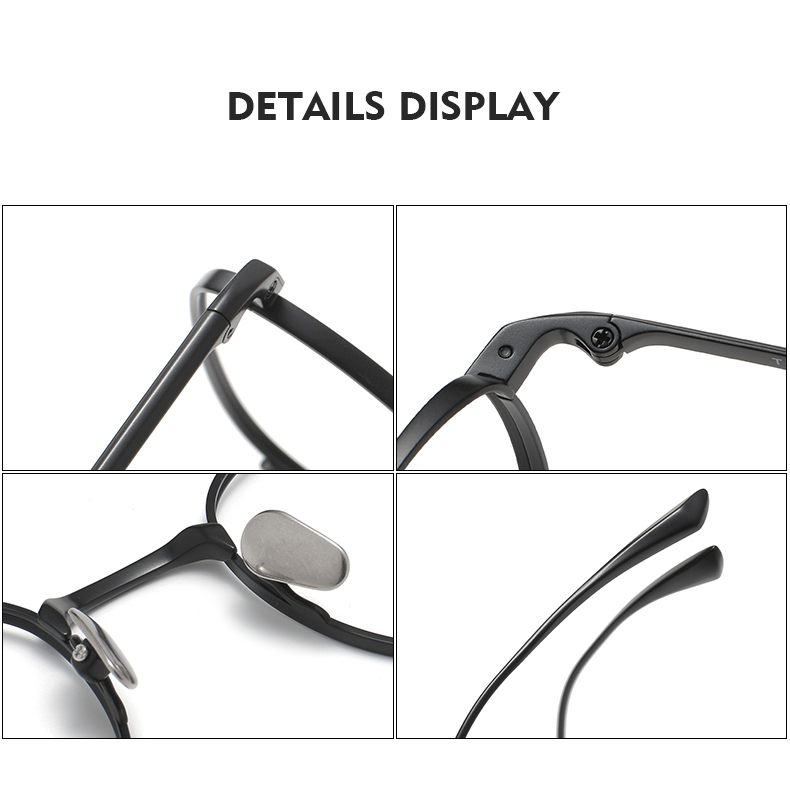 Mắt Kính Gọng Vuông Siêu Nhẹ Bằng Titan Phong Cách Nhật Bản Đơn Giản