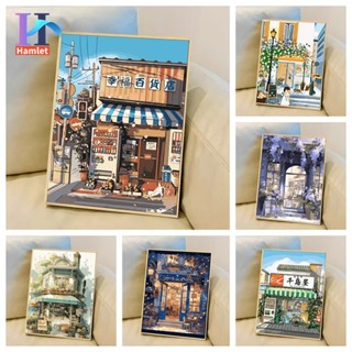  Hamlet【40*50cm Phong cảnh quán cà phê tranh tô màu theo số quà cho trang trí 