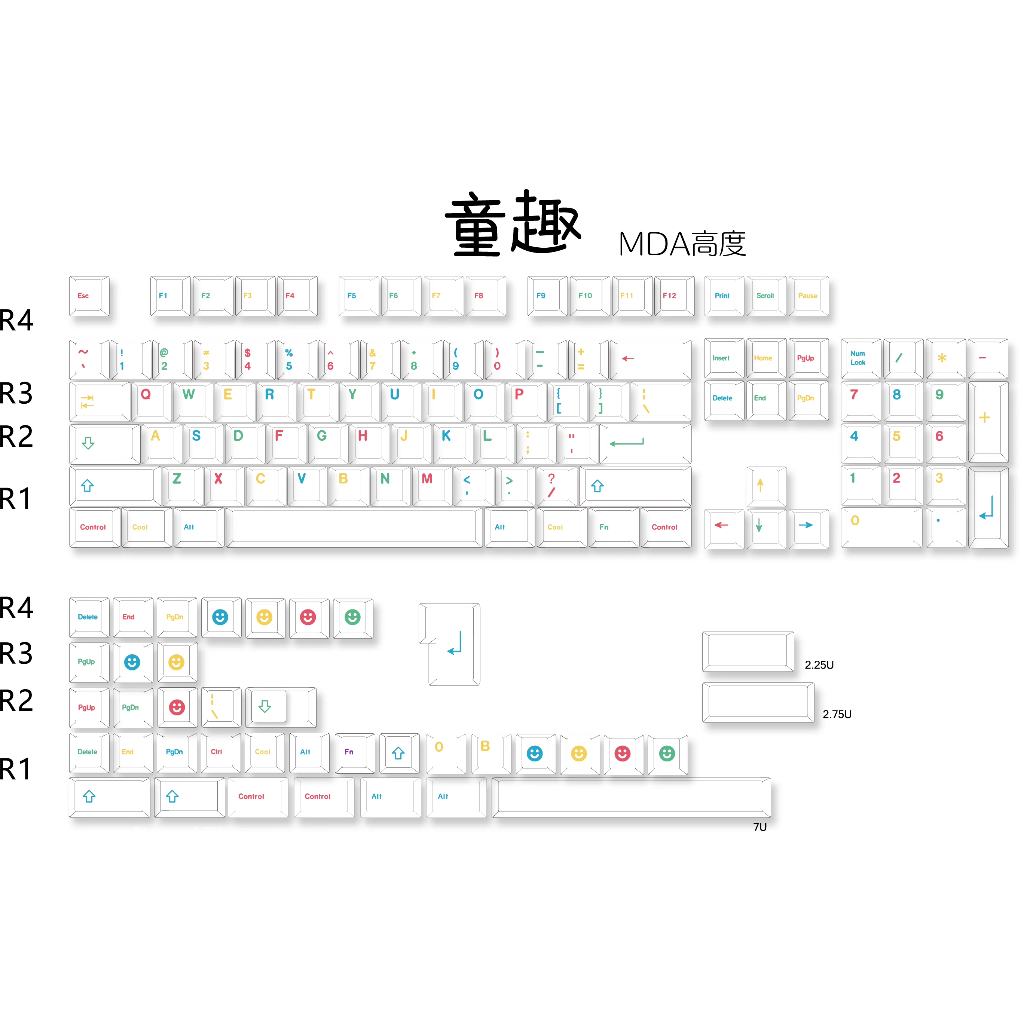 Trẻ thơ Keycaps, 143 Phím Keycaps PBT MDA Profile DYE-SUB Keycaps GMK được cá nhân hóa cho bàn phím cơ