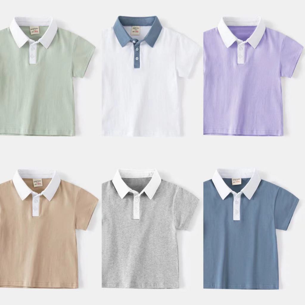 Áo thun polo SOFFNY cotton tay ngắn thời trang mùa hè dành cho bé trai