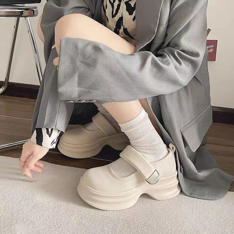 Giày Đế Dày Tăng Chiều Cao 6cm Chống Trượt Phong Cách lolita Thời Trang 2023 Cho Nữ