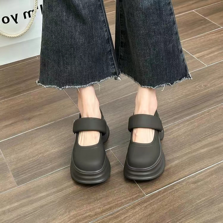 Giày Đế Dày Tăng Chiều Cao 6cm Chống Trượt Phong Cách lolita Thời Trang 2023 Cho Nữ